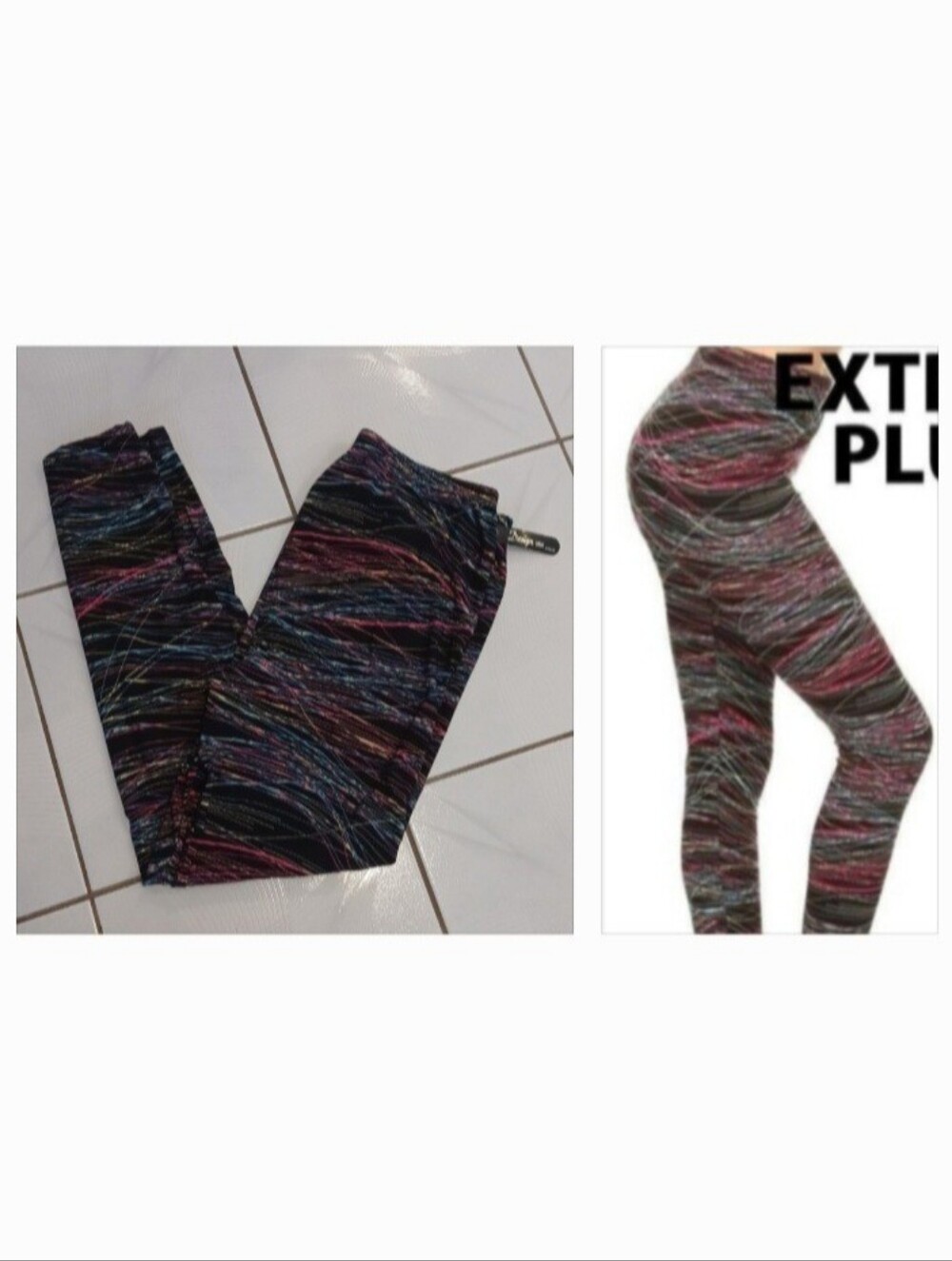 4/$80 New Optics Leggings - Size X-Plus (US20-22)